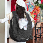 Dog Carrier Waterproof Pet Dog Backpack Cross Strap Wear Resistant Cat Carrying Bag Ergonomic Nylon Pet Transport Bag Street