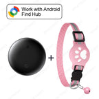 Adjustable GPS Pet Collar Tracker Kit for Android - Google Find My Compatible Cat & Pet Electronic Locator