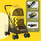 Separable Dog Stroller, Portable Foldable Pet Cart, Lightweight Medium Dogs Carrier, Creative Outdoor Pet Travel Supplies Gear