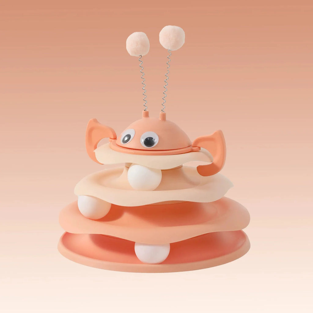 Little Bee Tumbler Turntable Cat Teaser Toy — Self-Righting Interactive Spinning Artifact