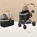 Modern Lightweight Portable Separable Pet Stroller For Cats Dogs Cart 4-wheel Foldable Stroller Outdoor Travel Walking Dog Cart