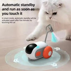 Rechargeable RC Smart Rolling Turbo Tail Cat Toy — Automatic Electronic Moving Car for Cats