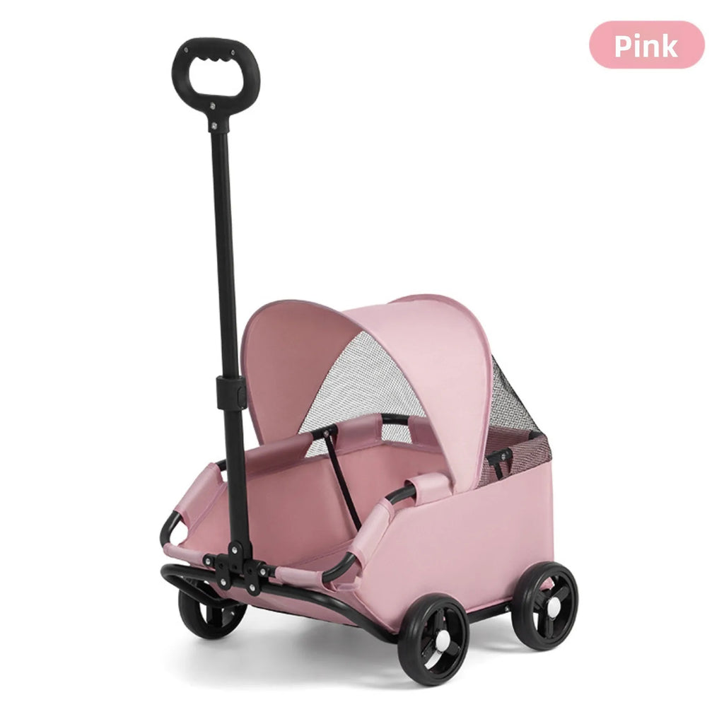 Small Pet Stroller for Dogs Cats Teddy Portable Foldable Outdoor Puppy Cat Carrier Travel Hand Pushchair