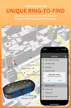 RF-V53 4G GPS Pet Locator for Dogs & Cats with Beidou Positioning - IP67 Waterproof, 900mAh Battery