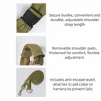 Double Sided Pet Carrier Bags Hand Free Comfortable Pet Messenger Bag Large Capacity with Safety Harness Cat Crossbody Bag