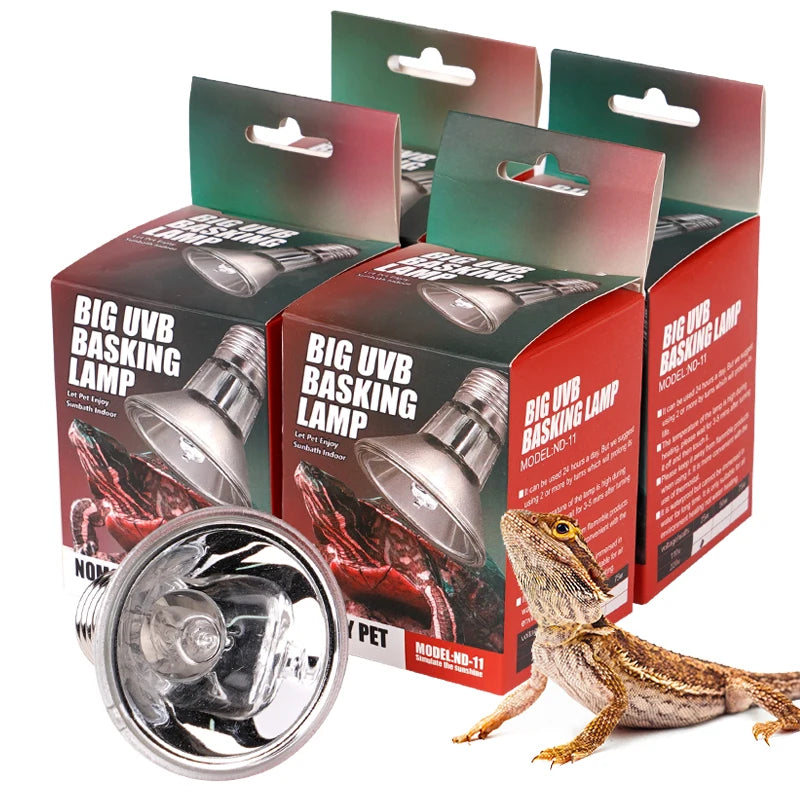 UVA UVB Reptile Lamp Bulb Reptile Heat Lamp Turtle Basking Heating Light UV Light Bulb Amphibians Lizards 110V 220V