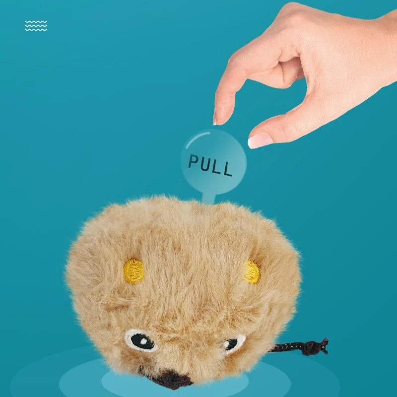 Touch-Activated Sound Cat Teaser Toy — Bite-Resistant Animal Sound Frog, Bird, Cricket & Mouse Toy