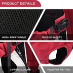 Portable Pet Backpack Carrier Breathable Adjustable Dog Outdoor Backpack Oxford Cloth with Safety Buckle Outdoor Dog Chest Bag