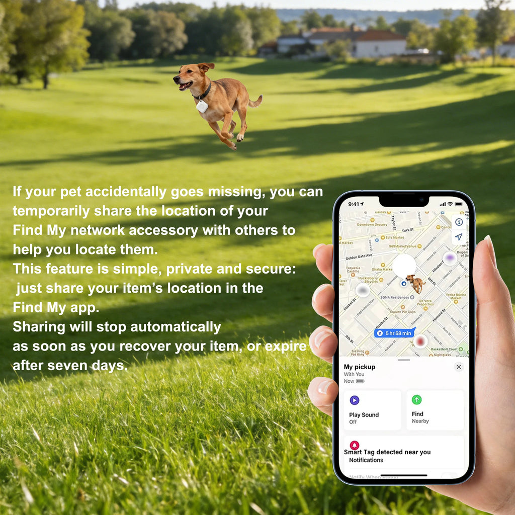 2-Pack Smart Tags for Apple Find My - Mini GPS Tracker for Pets, Keys & Luggage