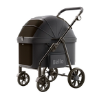 STLFBello New Design Foldable Pet Stroller for Large Dogs 4 Wheels Premium Travel Carrier