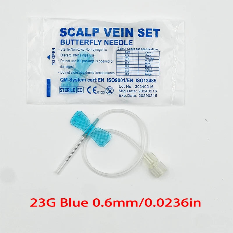 Screw-Type Butterfly Infusion Needles (50-Pack)