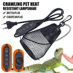 Reptile Heat Lamp Shade Pet Heater Guard Timeable Heat Lamp Anti-Scalding Preservation Infrared Ceramic Heat Lamp Lizard Turtle