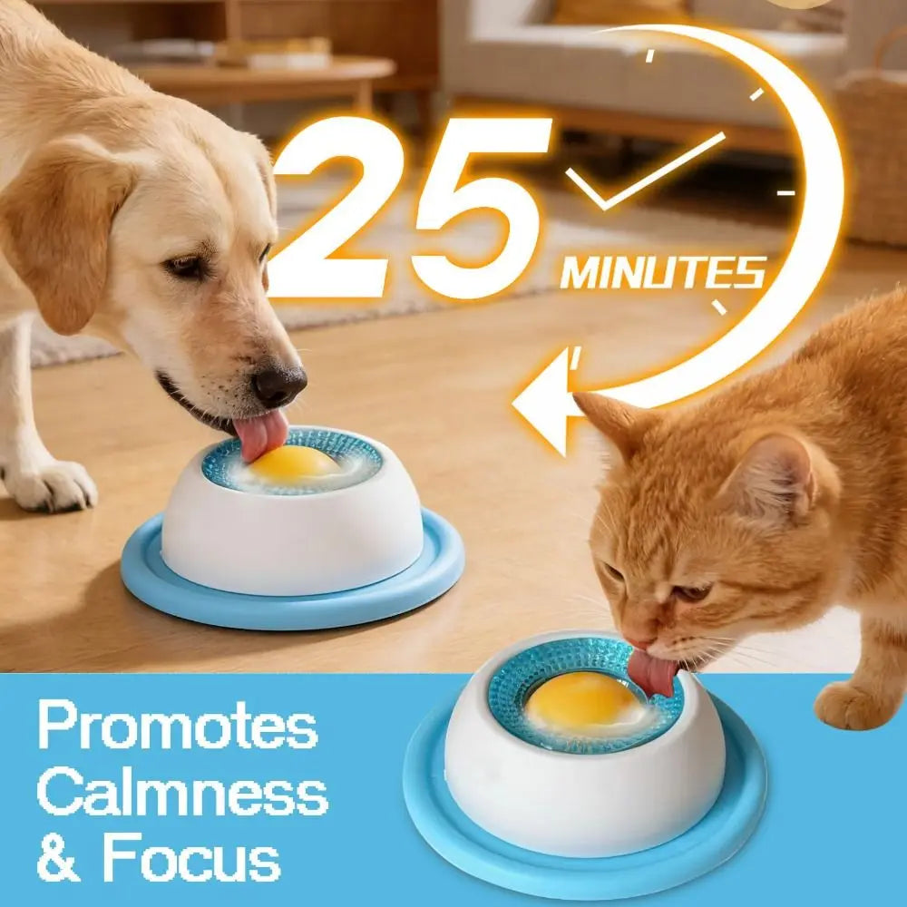 Yogurt Lick Mat Snack Bowl for Dogs & Cats — Interactive Licking Plate for Dental Health & Self-Soothing