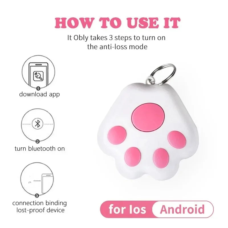 Smart Bluetooth GPS Anti-Loss Pet Tracker & Key Finder - Dog, Cat, Kids & Bag Locator for iOS & Android