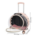 Cat Carrier with Wheels 3-Section Expandable Pet Stroller Rolling Utility Cart, Front Opening, Soft Pad for Small Dog Cat Travel