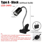 Reptile heating lamp holder UVA UVB Light Rotatable Basking Spot Light Simulated Sunlight For Turtle Lizard Dimmable 220-240V