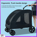 Large Capacity Foldable Pet Stroller for Dogs Outdoor Travel Mobility Scooter Dog Car Carrier with Sunshade Waterproof Fabric