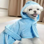 Multi Purpose Super Absorbent Pet Bathrobes Thickened Anti-Cold Dog Bath Robe Soft Quick Drying Hooded Bath Towel After-Swim