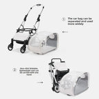 Lightweight Foldable Detachable Transparent Pet Stroller Portable Outdoor Dog Walking Cart Carrier for Small Medium Dog Stroller