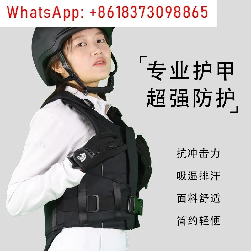 Equestrian Riding Armor Vest with Zipper (Protective, Training & Competition)