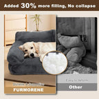 Plush Cat & Dog Couch Bed with Removable Washable Cover