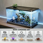 Heavy-Duty Large Transparent Aquarium Tank with Lid (Spill-Proof, Clear View, Secure Top)