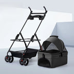 Detachable Pet Dog Stroller 4 Wheels Foldable Dog Cat Carrier with Cup Holder Pet Transport for Dogs Outdoor Puppy Basket