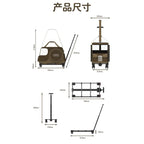 Portable Pet Rolling Carrier Foldable Small Dog Outdoor Stroller Detachable Single Shoulder Cat Handbag For Travel