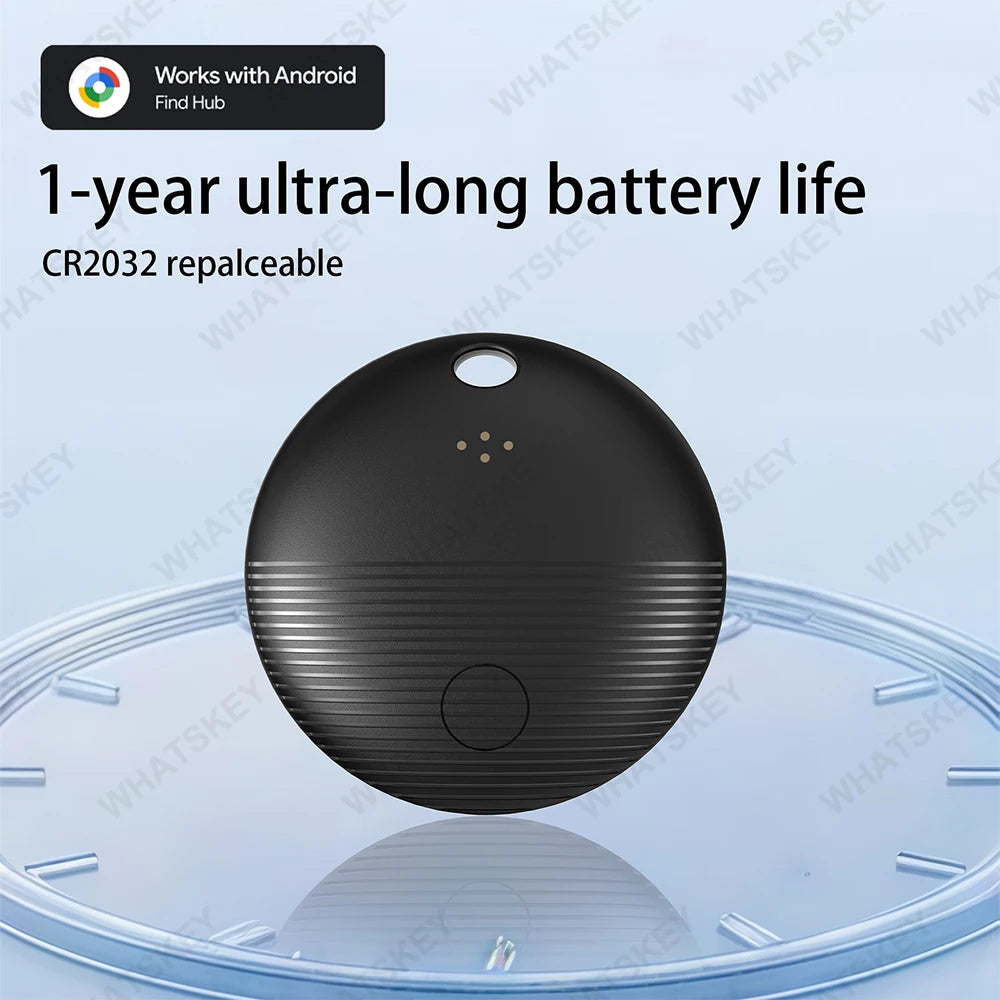 Rechargeable Google Find My GPS Tracker Tag for Android - Smart Location Tracker for Cars & Cycling