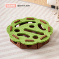 Felt Puzzle Box Cat Exercise Toy with Rolling Ball — Indoor Hunt & Dig