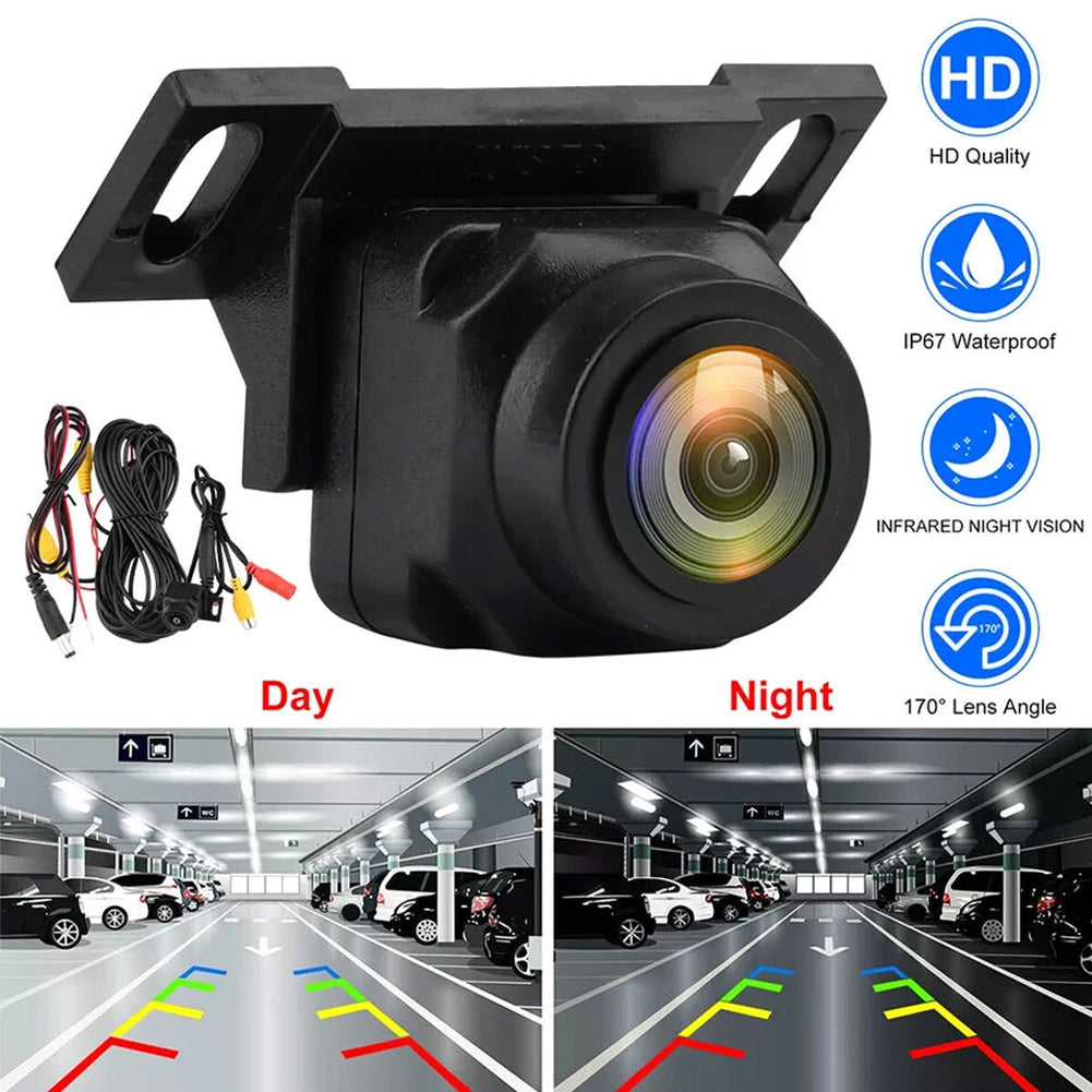 720P AHD Vehicle Backup Camera with 170° Wide-Angle Lens & Night Vision - CVBS HD Color Reversing Camera