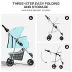 Pet Stroller for Small Dogs 10 lbs, Dog Stroller for Medium Dogs 30 lbs, Cat Strollers for 2 Cats, 3 Wheels Foldable Jogger Pup