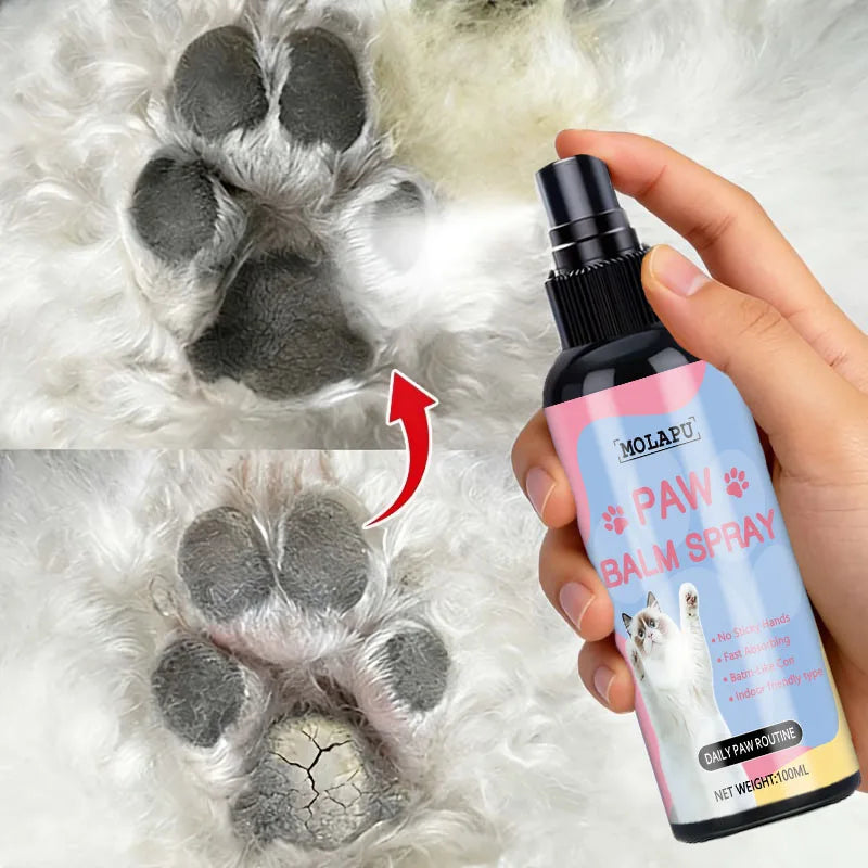 Instant Spray Paw Moisturizing Spray |   Plant-Based Moisturizer Suitable for the Dry and Rough Soles of Cats and Dogs' Paws, Helps Reduce Cracks and Dry Appearance, Spray-On, Pollution-Free Daily Care, Quickly Absorbed, Quic