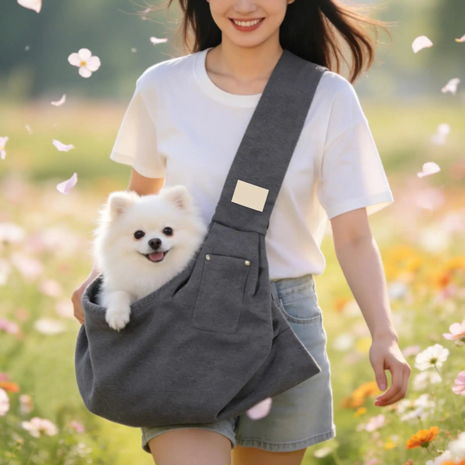 Cat Carrier Breathable Portable Lightweight Carrying Bag Dog Wrap Carrier For Travel Hiking Walking Vacation Beach Garden Park