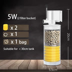 Silent 220V Submersible Aquarium Filter (Turtle & Fish Tank, Bio Sponge, Wave Maker)