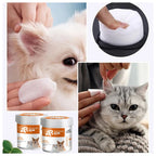 130pcs Eye Wipe For Dogs Cats,Pet Ear Cleaner Wipe Cleaning Tear Stains Dirts Earwax Wet Wipe,Tear Stain Remover Cleaner Pads