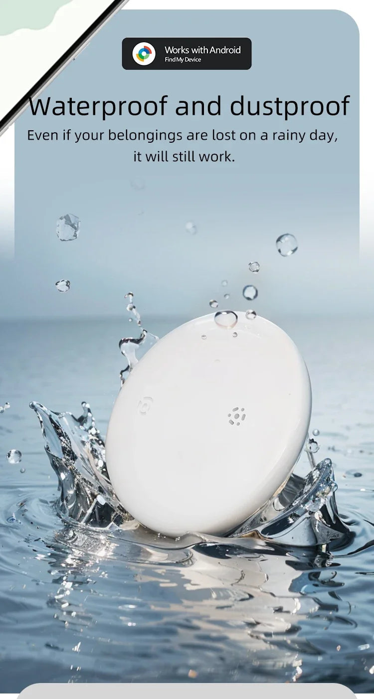 Mini Smart GPS Tag for Google Find My - Anti-Loss Reminder for Cars, Keys, Pets & Kids (iOS & Android)