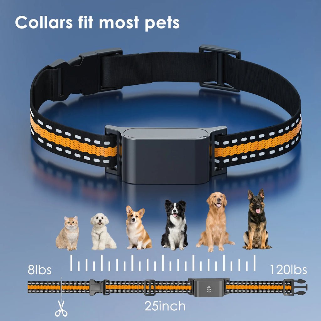 IP67 Waterproof GPS Smart Collar for Cats & Dogs - No Subscription WiFi Real-Time Anti-Loss Tracker