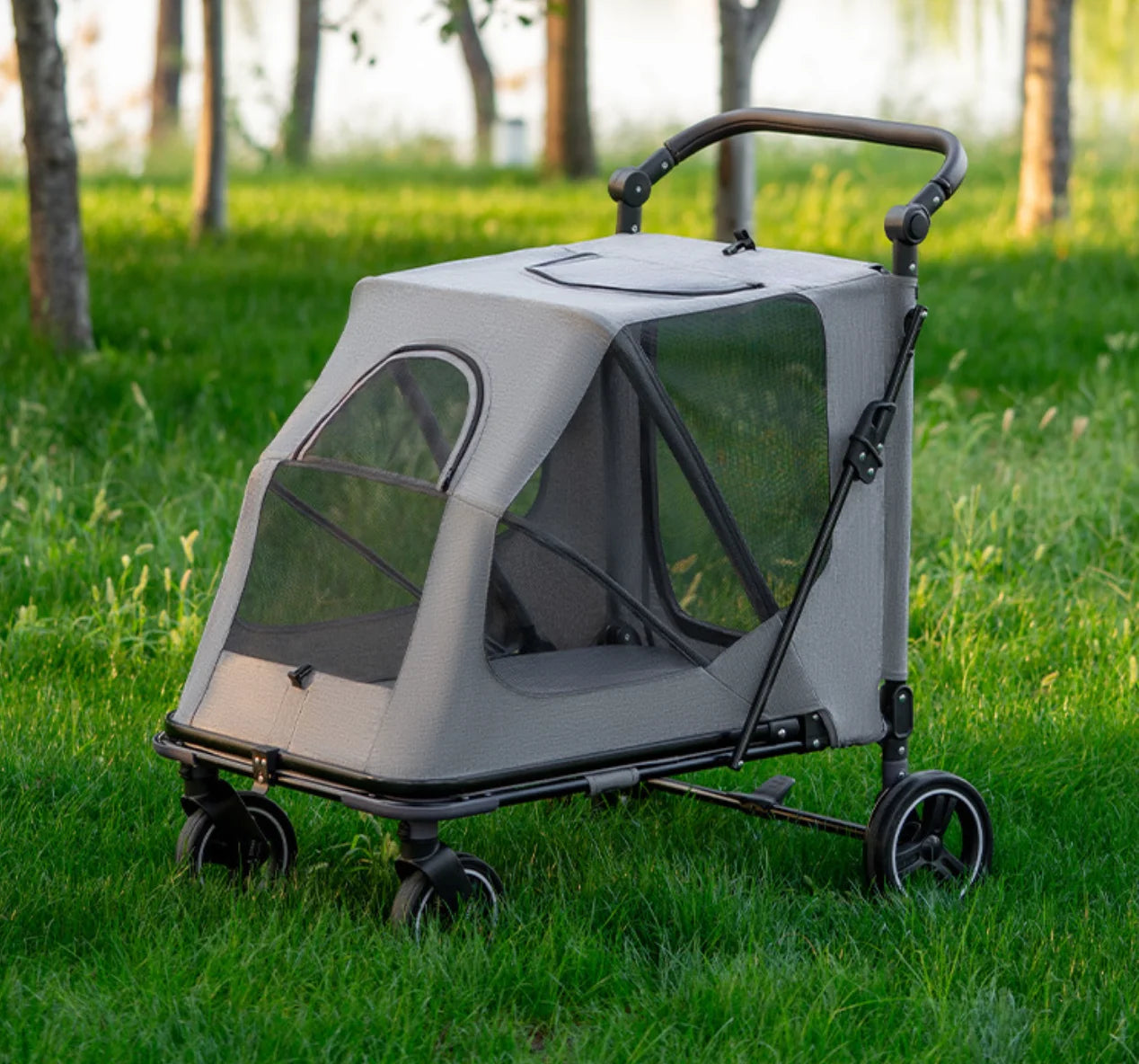 Comfortable Lightweight Acrylic Waterproof Breathable Durable Adjustable Secure Journeys Pet Stroller for Dogs Cats Small