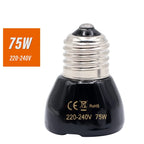220V Far Infrared Heating Lamp Black Ceramic E27 Pet Warmer Bulb Brooder Chickens Tortoise Lizard Reptile Light 25/50/75/100W