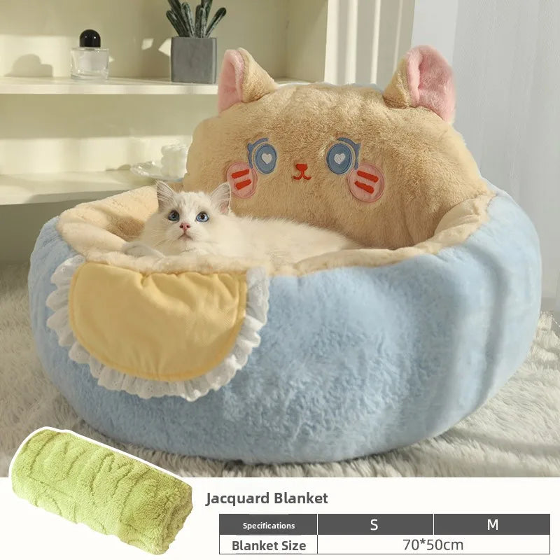 Plush Faux Fur Pet Cushion for Sofas & Pet Beds (All-Season)