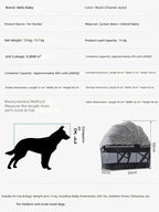 Pet Stroller for Small Cats and Dogs, Portable and Foldable, Lightweight Travel Carrier, All-Terrain Wheels, Adjustable Handle