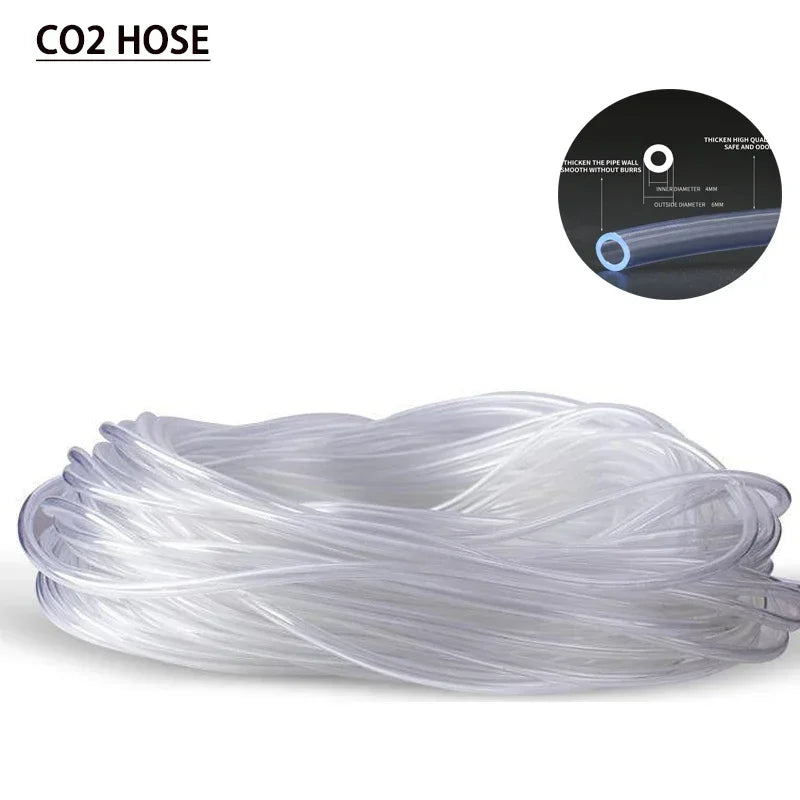 DIY Aquarium CO2 System Tubing (2m, D501/D301 Compatible, Planted Tank CO2 Generator Hose)