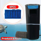 4 Pieces Fish Tank Filter Cartridges High Performance Directly Replace for 5W Reptile Tanks Low Water Filters Turtle Tanks