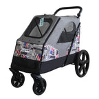 STLFLuxury PET STROLLER 4 Wheels Large Size Adjustable Foldable Luxury PET Cage Travel Bag Washable Luxury PET Transport Bag