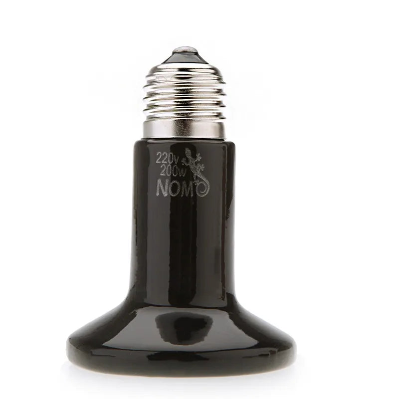 1 Pc Ceramic Heating Lamp For Reptile Pets Matte Far Infrared Heater Black Multi-power E27 Interface Small Pet Mini Heating Bulb