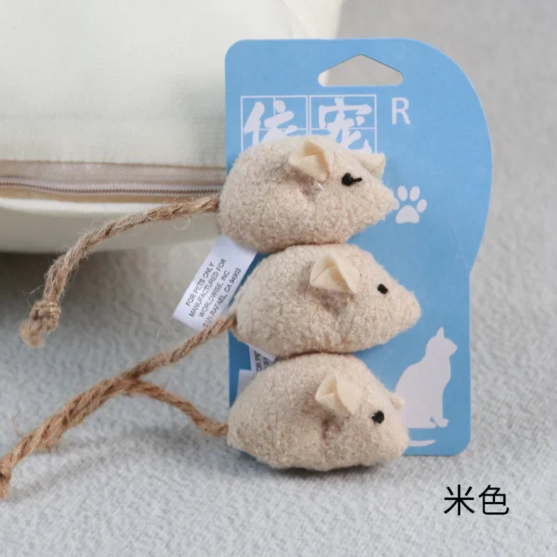 Soft Fleece Simulation Mouse Catnip Toy — Teeth Cleaning Interactive Play Toy for Cats & Kittens