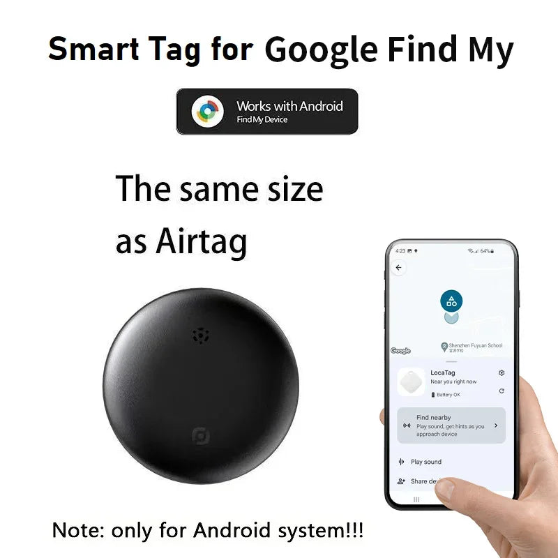 Universal GPS Smart Finder for iOS & Android - AirTag Replacement Global Locator for Cars, Kids & Pets