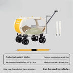 Pet Travel Folding Transparent Carry-on Suitcase Trolley - Foldable / for Vehicle / Handheld - Suitable for Cats and Dogs