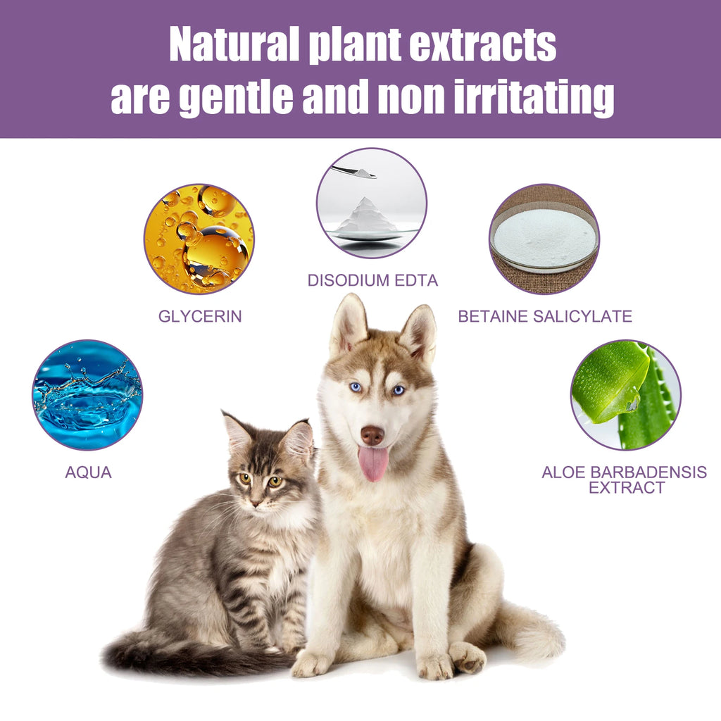 YEGBONG 100ml Hypoallergenic Pet Ear Cleaning Solution Gentle Non Irritating Vet Recommended Cleansing for Dog Cat Sensitive Ear